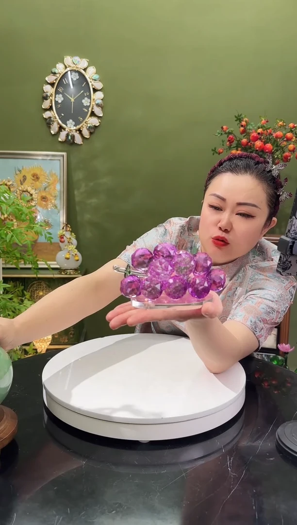 人造水晶紫色葡萄