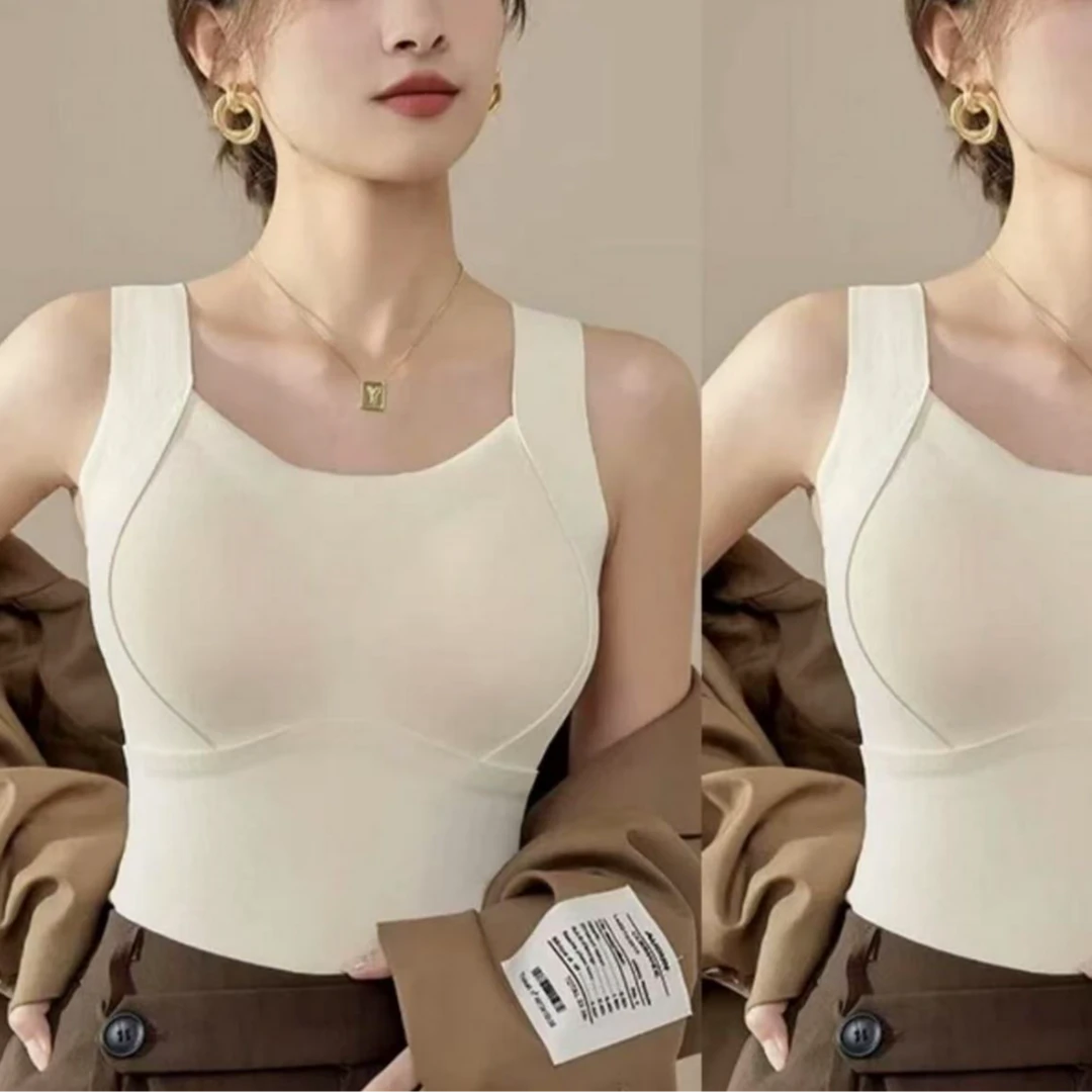 春季无痕舒适内衣发热蓄热显瘦保暖背心通勤运动瑜伽健身