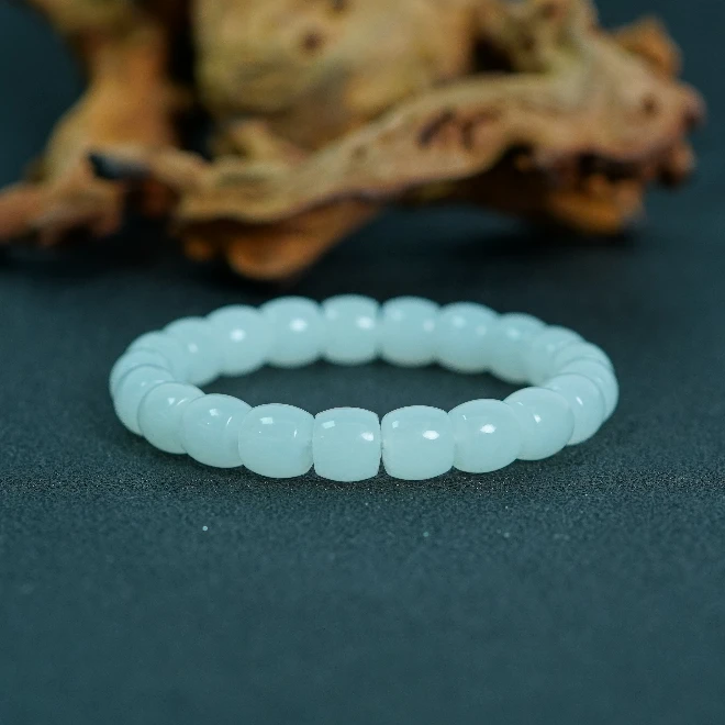 和田玉白玉直切手串9.5+ AG101501