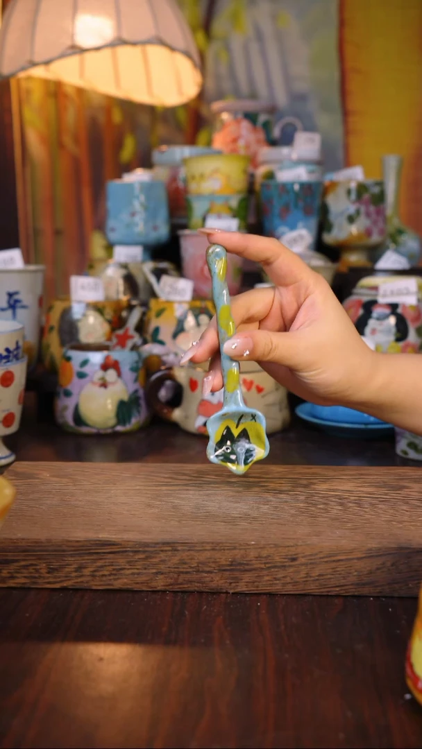 摆件泥垚手作 景德镇手工手绘器物