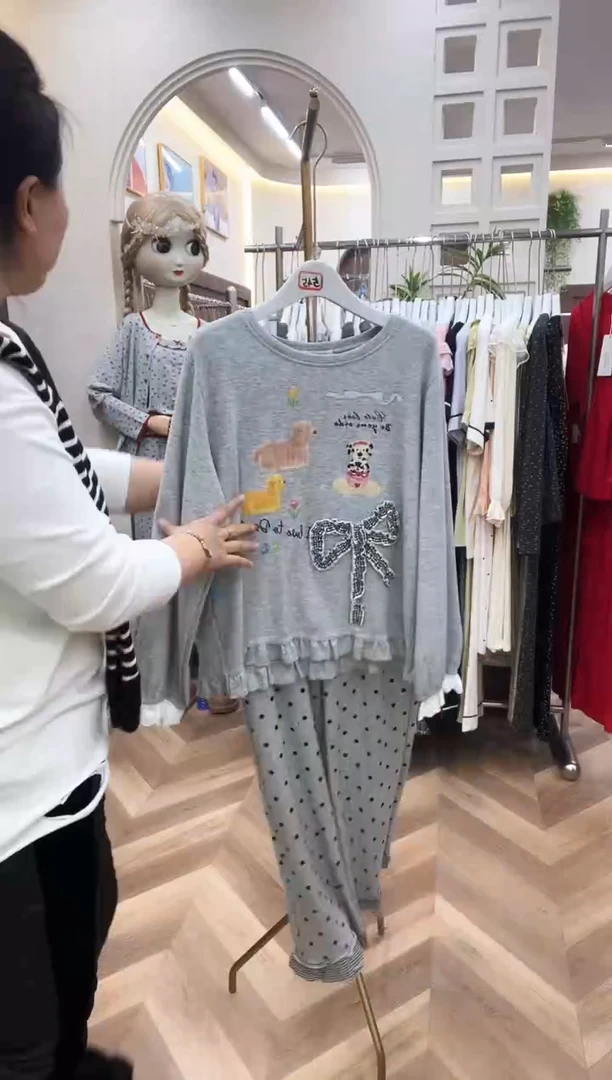 棉小熊长袖长裤L号130斤以下