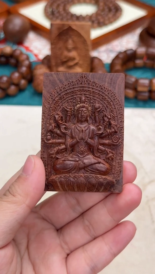 檀香木手串/手链57千手观音牌子 印度老山檀香