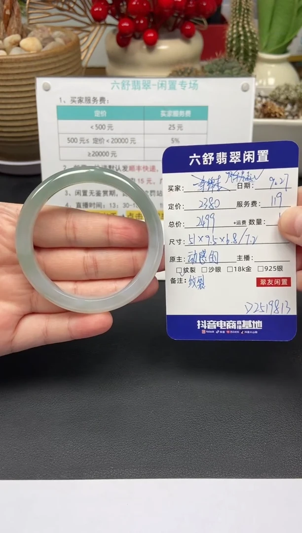 未镶嵌手镯翡翠风**起D2519813