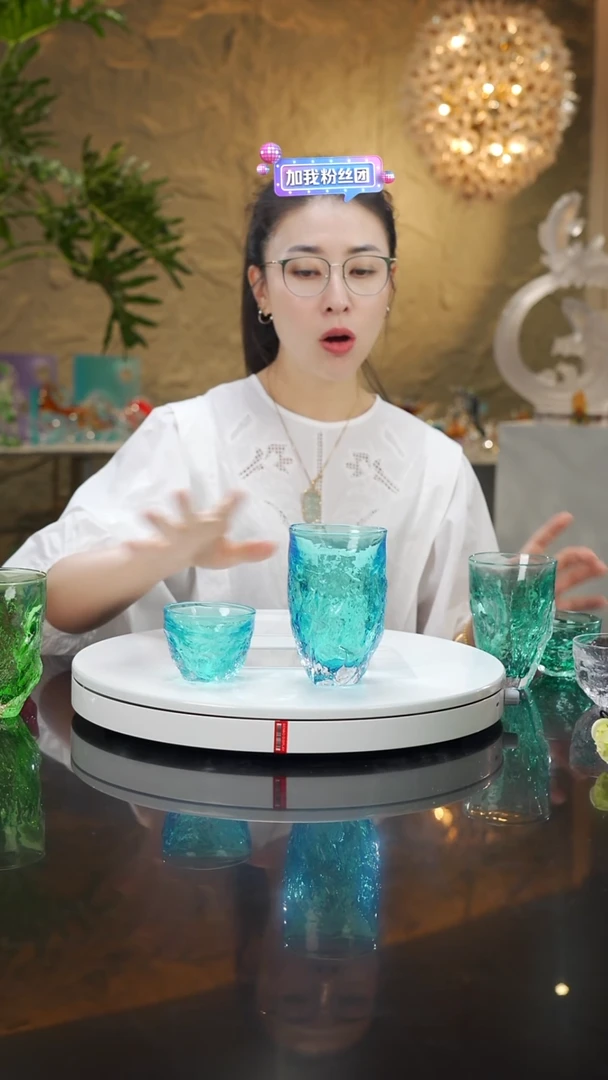 瓷片设计款天空蓝水杯带天空蓝茶杯