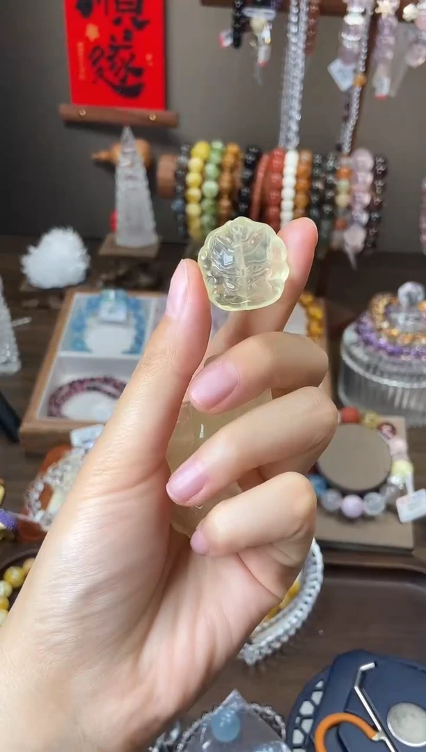 水晶手链未镶嵌黄水晶狐牌配件