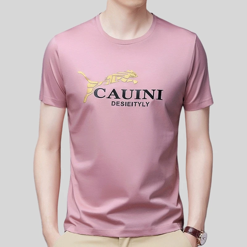 男士短袖T恤2025年新款半袖夏季圆领透气速干冰丝高档休闲百搭t恤