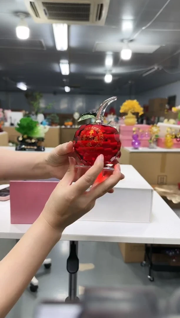 藤花间集水晶琉璃摆设    苹苹果
