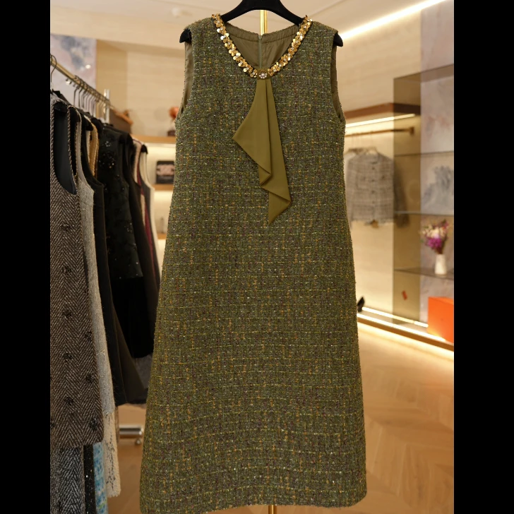 【零】复轻奢设计师女装无袖连衣裙气质显瘦款式中长款 S253-6207