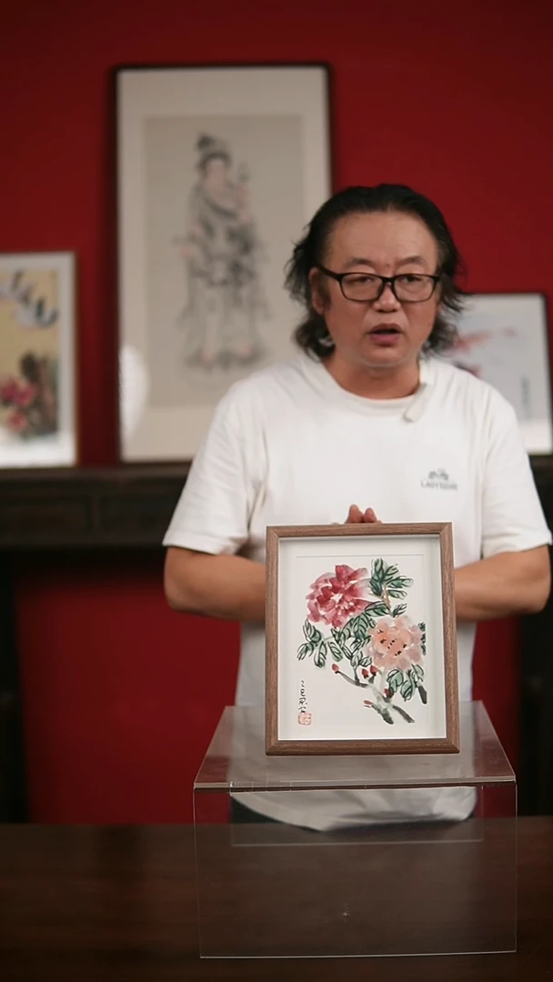 国画手写手绘-10寸摆台