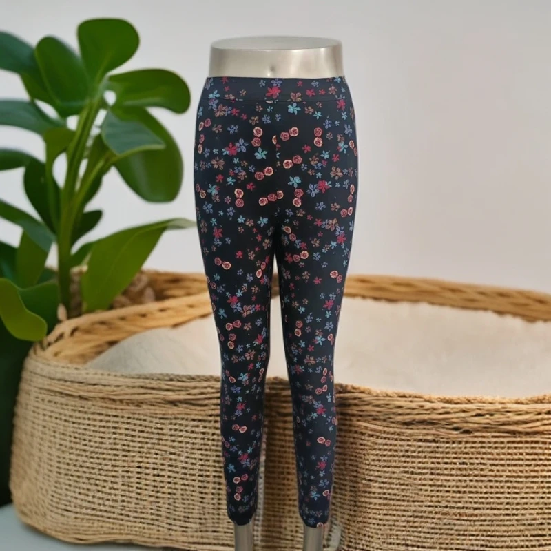 暖芯羊K2522女士印花加厚妈妈款高腰保暖护膝加厚棉裤冬季