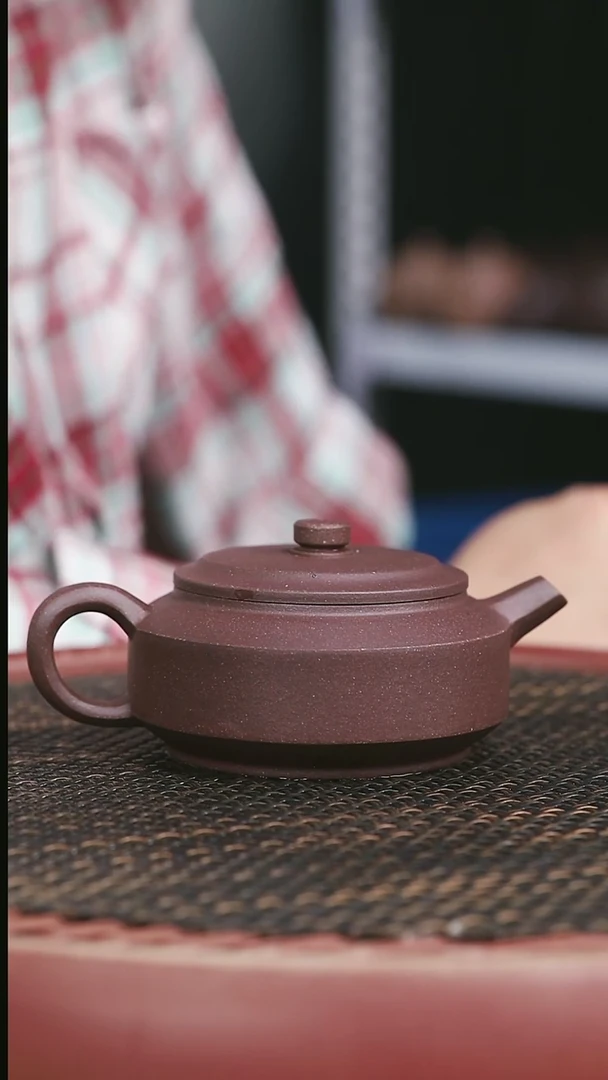 茶壶紫砂高砂老紫泥仲芳周盘220CC