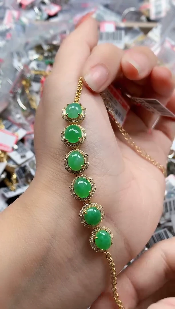 银S925镶嵌戒指翡翠天然A货缅甸翡翠