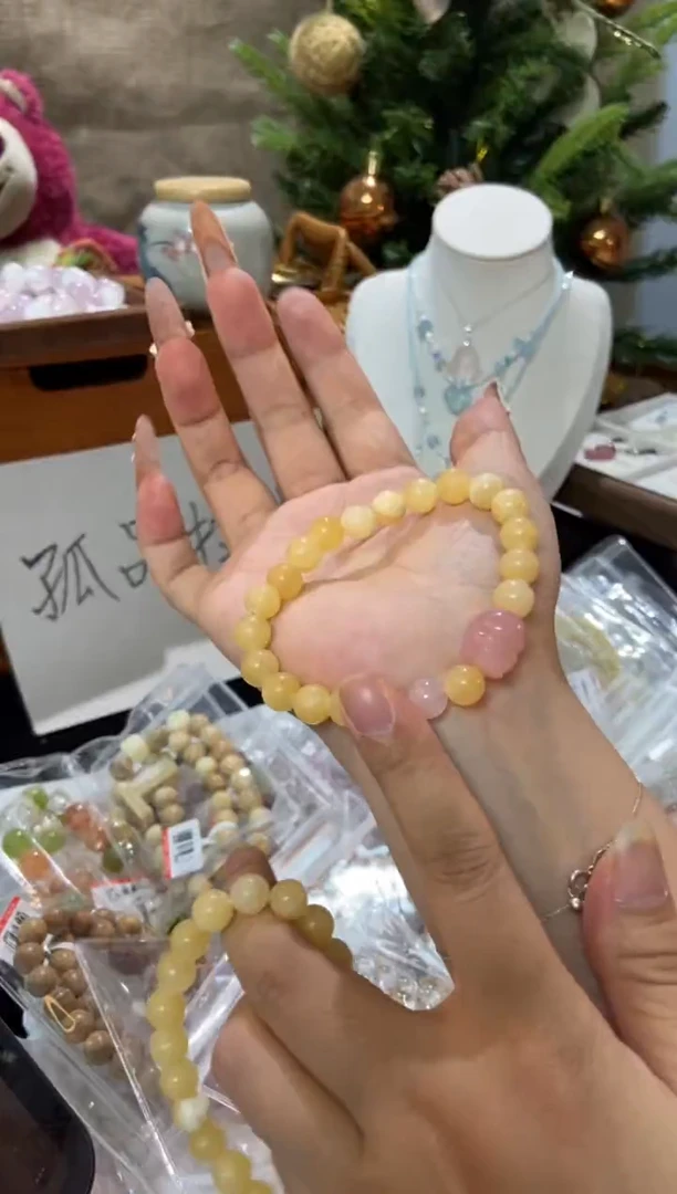 水晶手串未镶嵌孤品捡漏均匀瑕疵介意勿拍