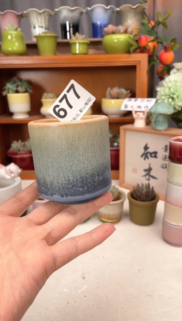 瓷片677知木小芳花盆