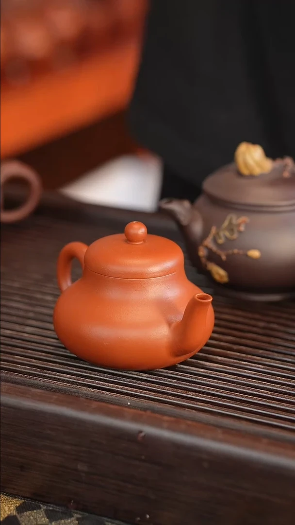 茶壶紫砂原矿手工制作宽口朱泥