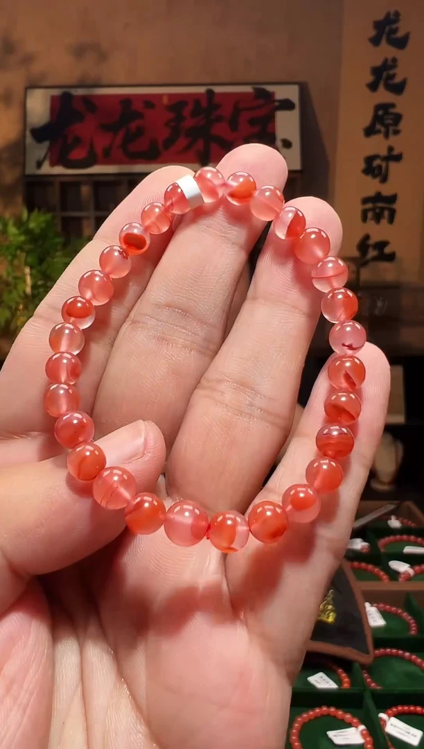 手链未镶嵌南红玛瑙原矿九口6m/多样性发货