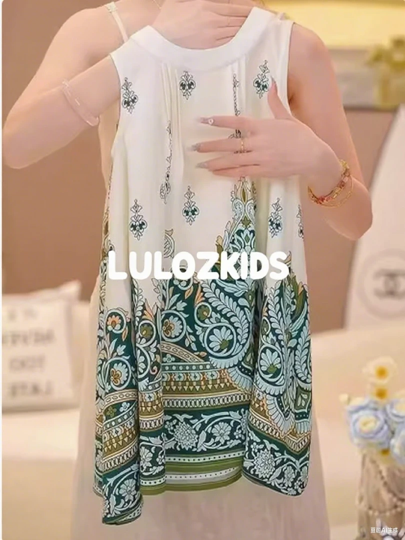 LULOZKIDS女童夏季连衣裙2025新款超好看裙子儿童夏装薄款背心裙