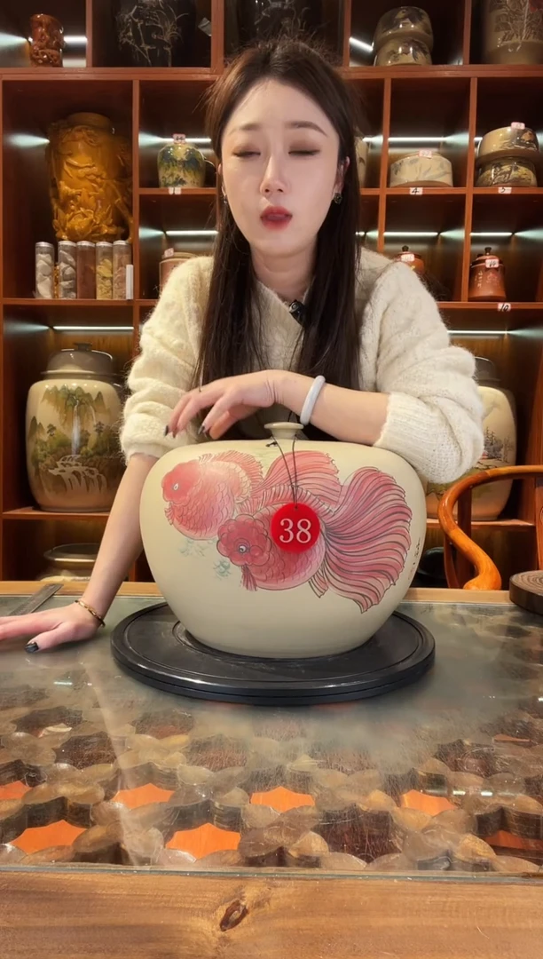 罐云南建水紫陶白泥缸@38