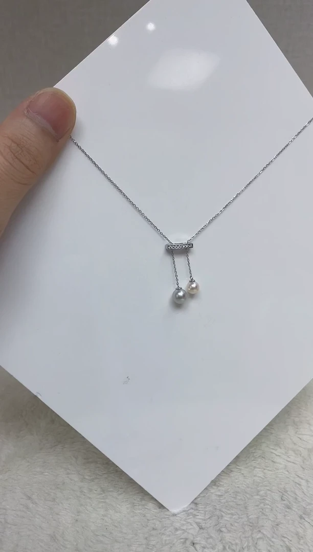 颈饰银S925镶嵌海水珍珠