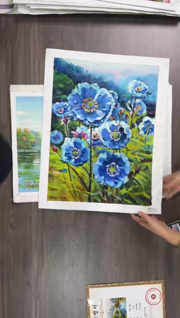 油画【91号】约53*35cm丨朝鲜原创纯手绘孤品油画丨顺丰包邮