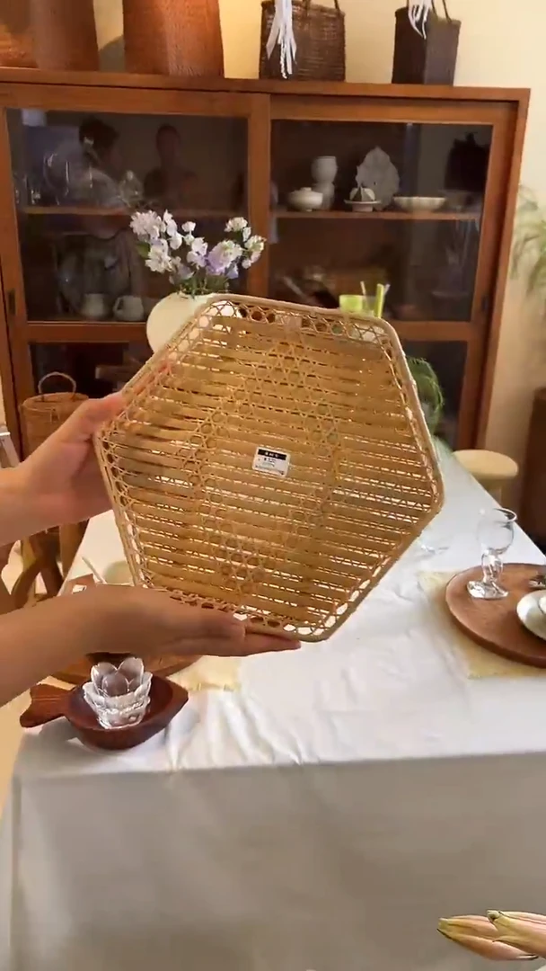 茶道摆件0000八角竹编1100