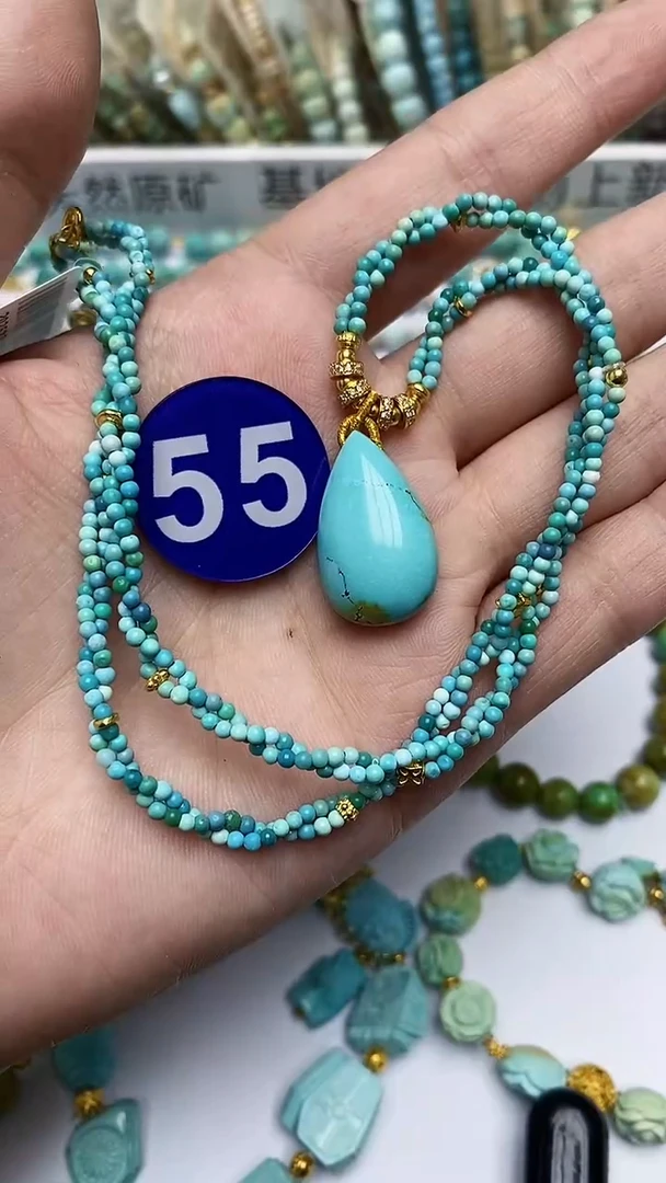 【闪购商品】绿松石项链银S925镶嵌55