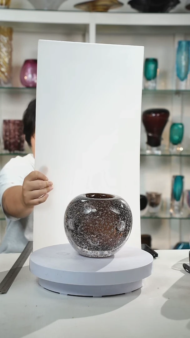 16高轻奢琉璃花器福利正常手工痕迹