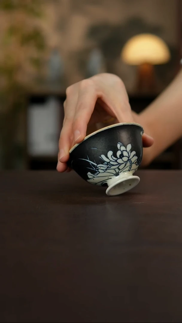 景德镇陶瓷杯碗柴烧多人
