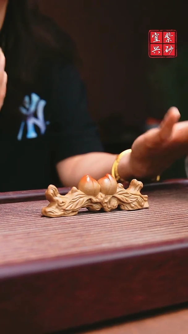 紫砂摆件宜兴原矿紫砂   笔架