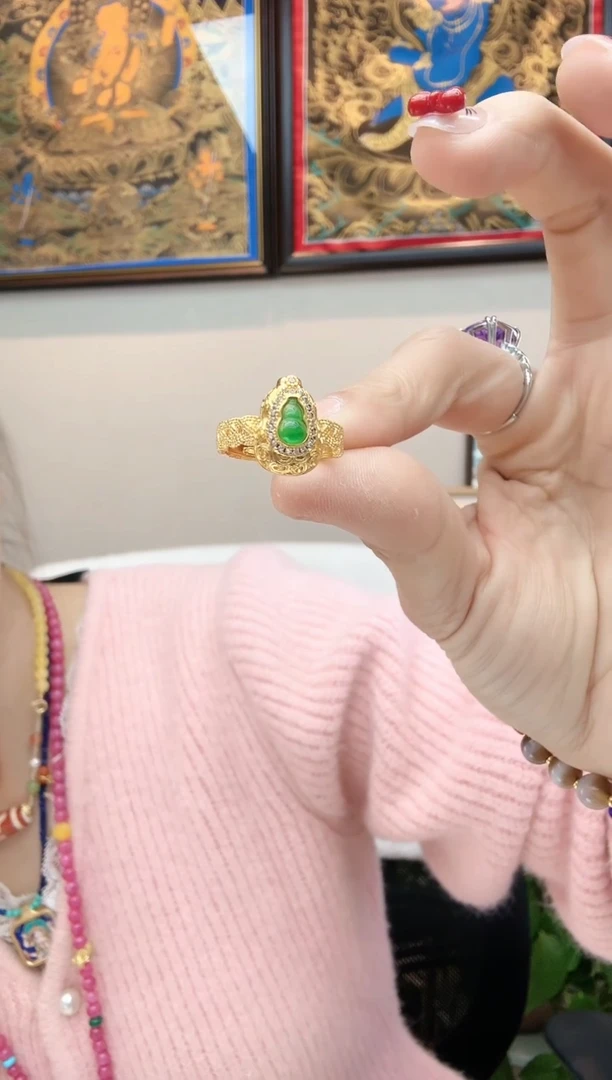 【闪购商品】玛瑙/玉髓戒指未镶嵌葫芦戒指