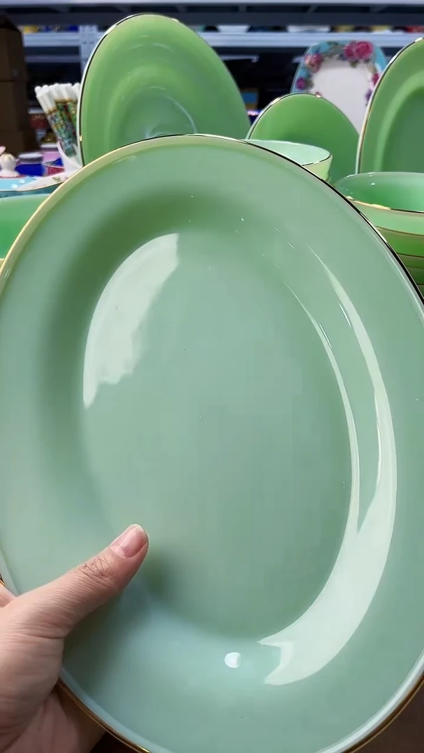 玉瓷 12英寸鱼盘一只景德镇