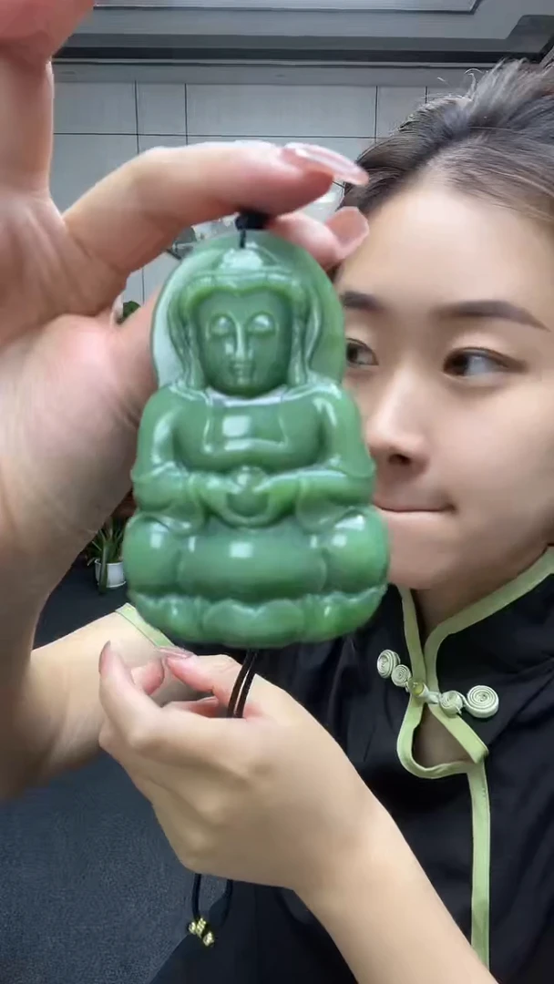 和田玉未镶嵌挂件玄*观音