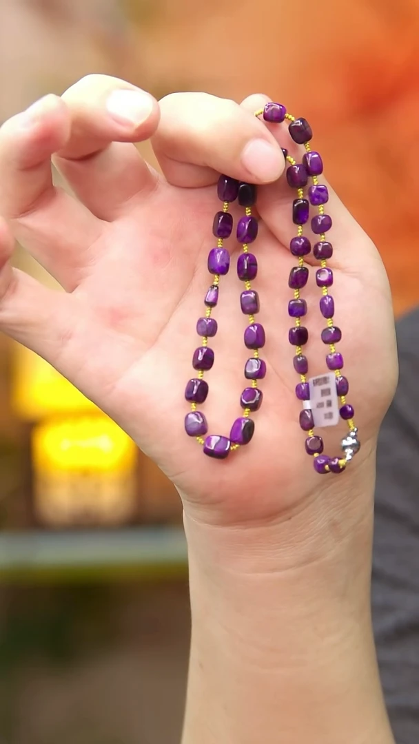 苏纪石（舒俱来）未镶嵌项链120号油紫项链