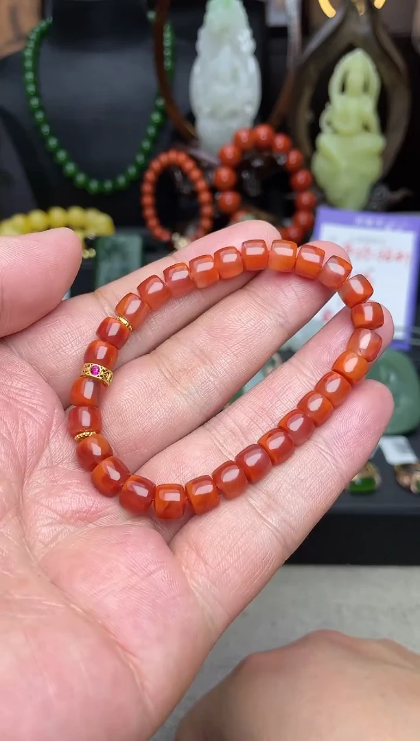 【闪购商品】南红玛瑙手链未镶嵌手串n035