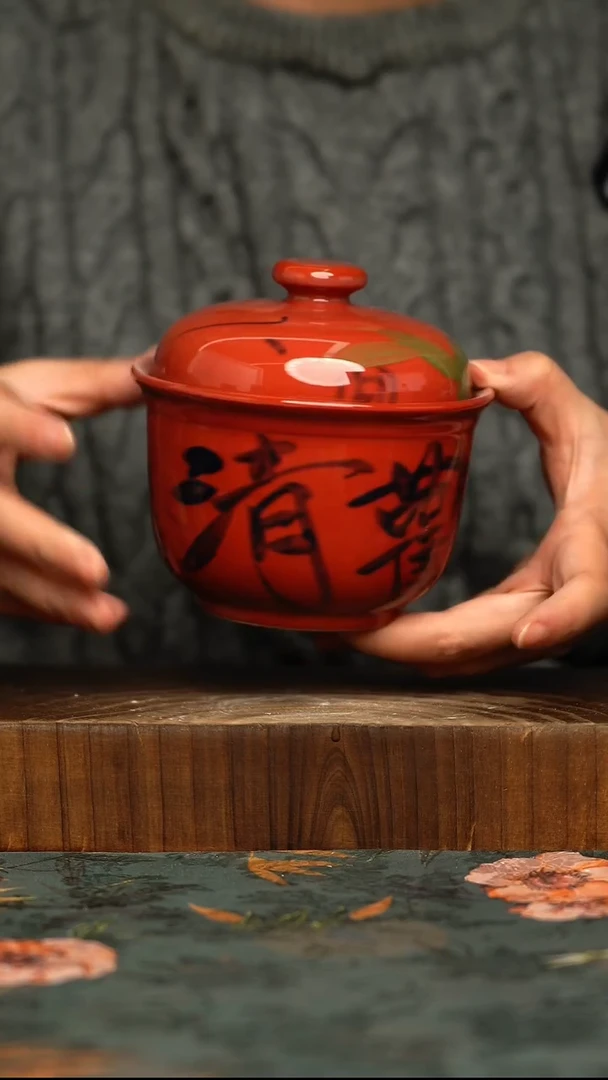 杯釉下彩手工手绘同款陶器