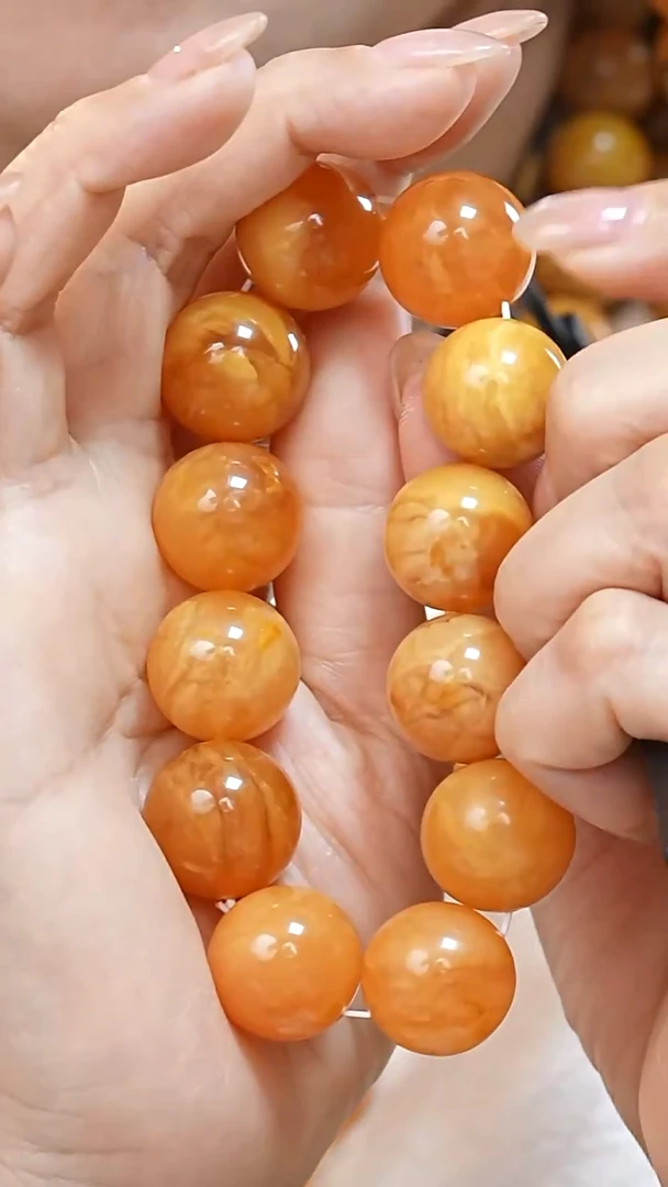 蜜蜡颈饰未镶嵌4792天然蜜蜡珠宝奇石云端妖孽石膏蜡全部保真