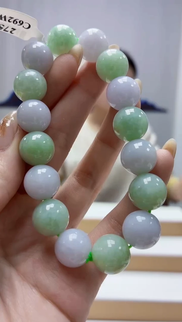 未镶嵌定制翡翠4812jw-毛货手串55