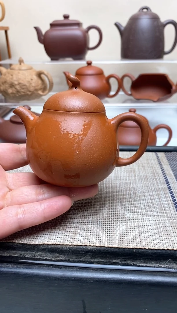 茶壶紫砂120毫升朱泥
