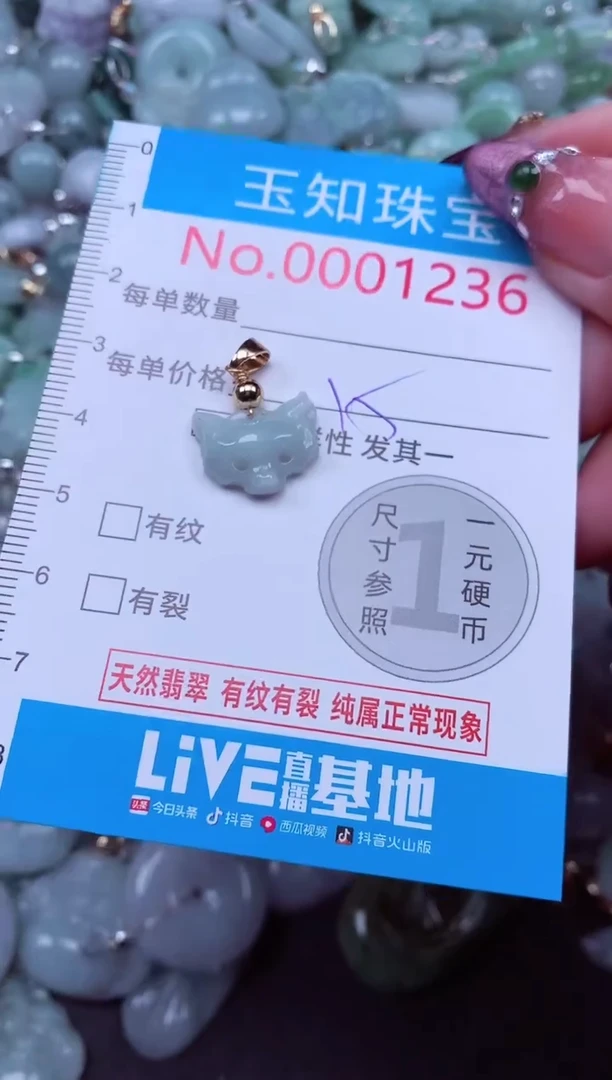 吊坠(不含链)未镶嵌翡翠1236