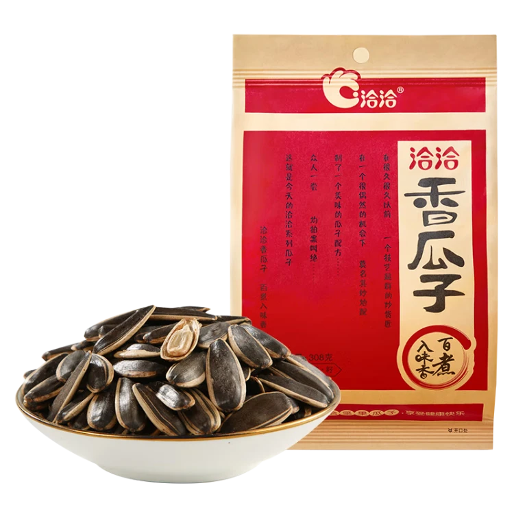 洽洽香瓜子308g 坚果炒货经典红袋包装五香味葵花籽休闲零食瓜子