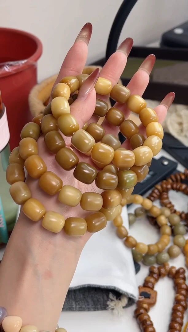 手串菩提根/象牙果y99玉化甜糕年糕12*13mm手串随机