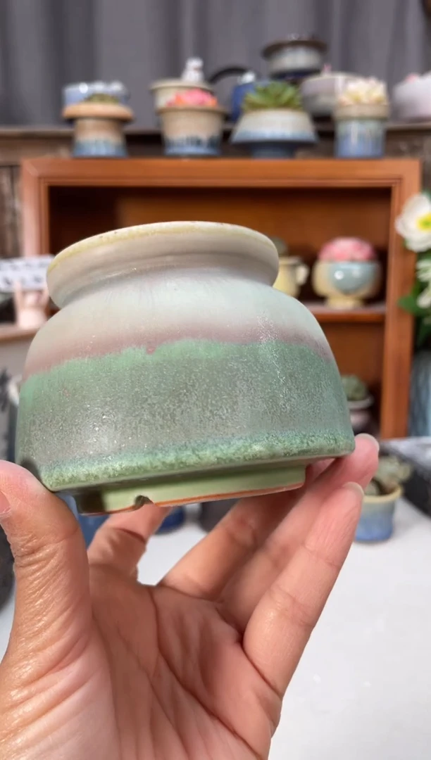 瓷片774知木小芳花盆