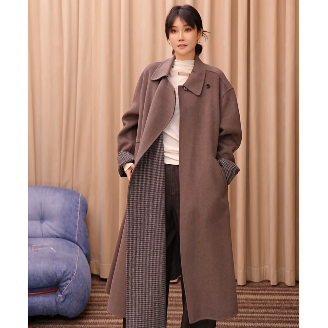 YOEYYOU不规则搭片A摆外套