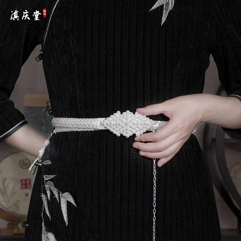 足银银制品 滇庆堂银腰带999足银景区同款傣银云南雪花银足银腰链