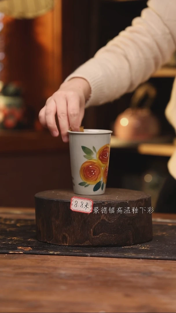 陶瓷 景德镇高温釉下手绘陶瓷@L210@