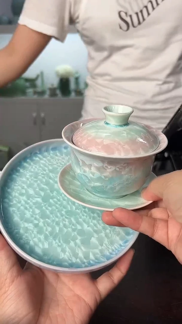 龙泉云间青瓷小***癫小米茶器