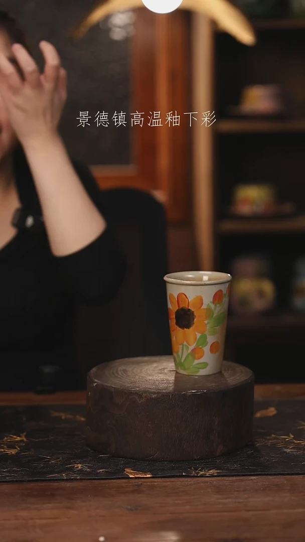 陶瓷景德镇高温釉下手绘陶瓷@L343@