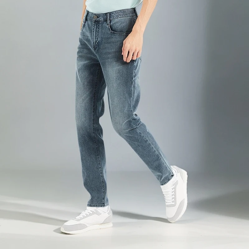 【专柜正品】利郎2025年夏季新款中腰窄脚直筒牛仔裤429 (B5XNZ008)