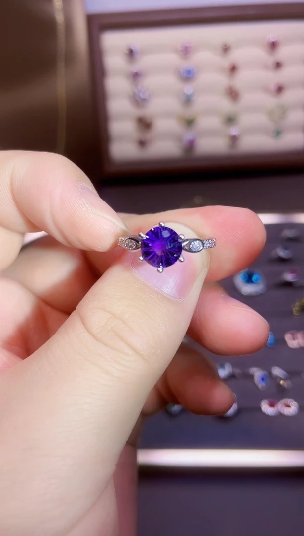 【闪购商品】紫晶戒指未镶嵌一枚
