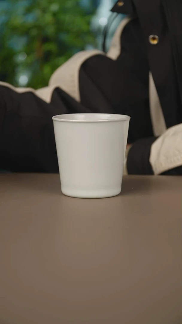 仿古月白可乐杯不开微暇